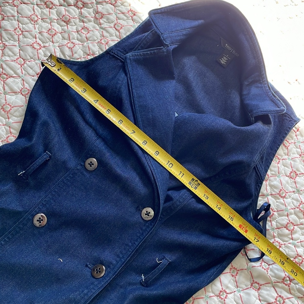 White House black market double breasted denim dress - Picture 5 of 8